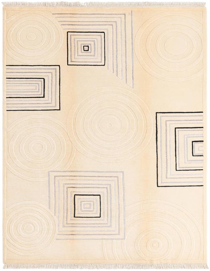Detail image of 5' 6 x 7' 11 Hand Knotted Darya Wool Rug