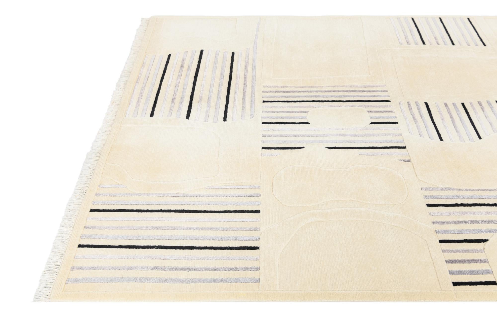 5' 7 x 8' Hand Knotted Darya Wool Rug