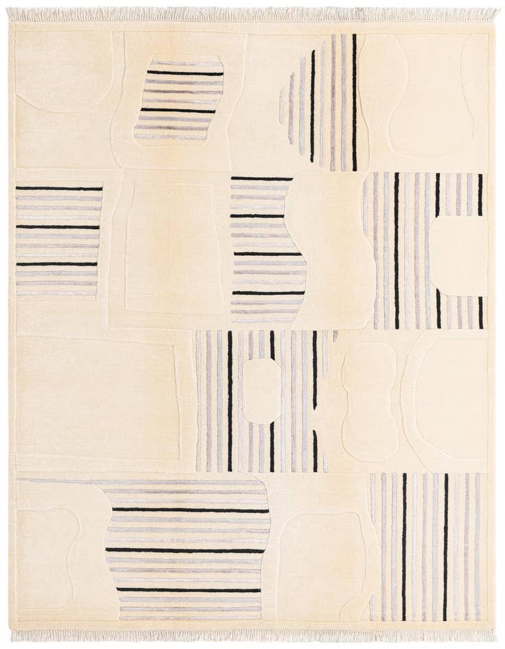 Detail image of 5' 7 x 8' Hand Knotted Darya Wool Rug