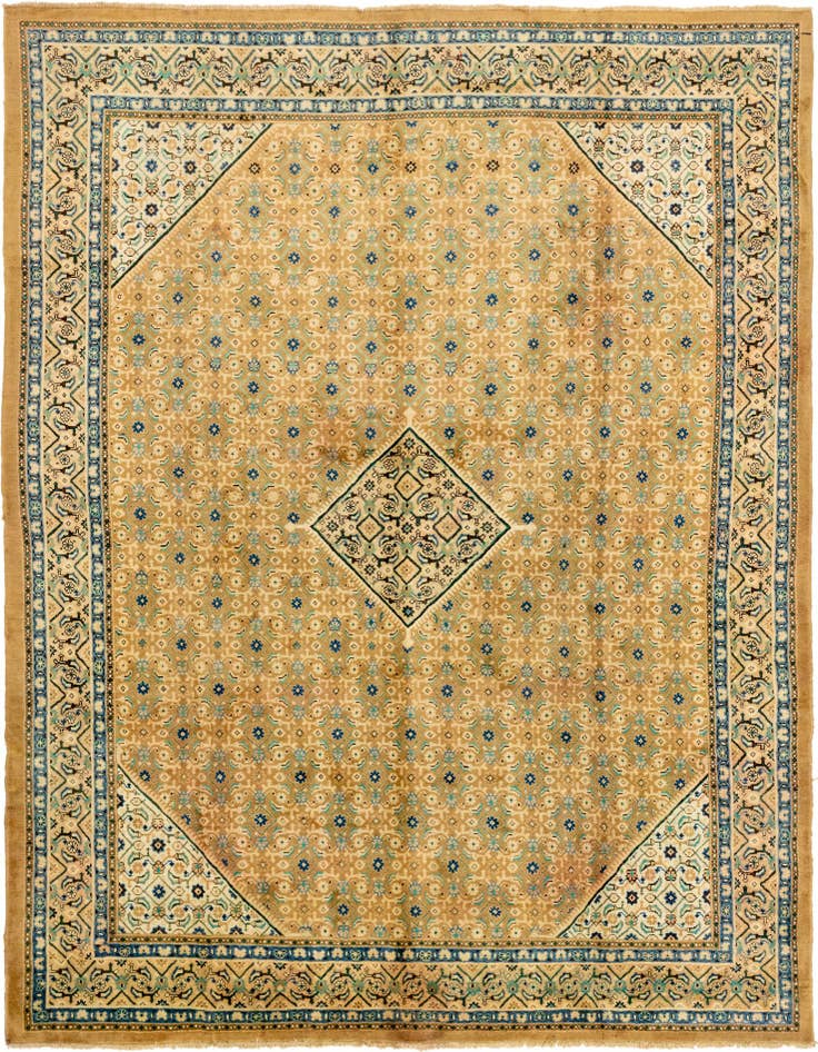 Detail image of 10' x 13' 5 Hand Knotted Farahan Persian Wool Rug