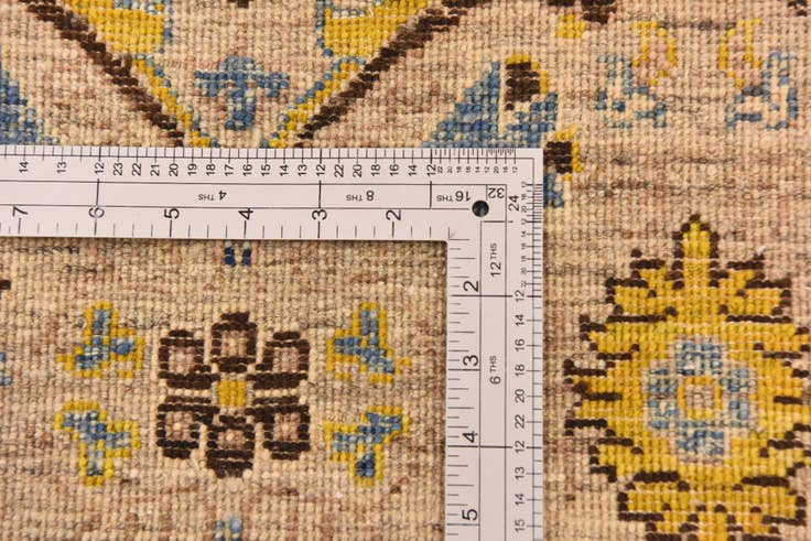 Detail image of 6' x 8' 8 Hand Knotted Ikat Oriental Rug