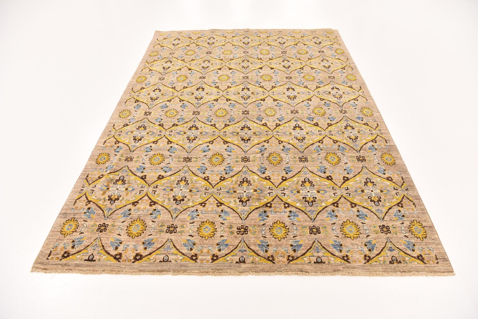 6' x 8' 8 Hand Knotted Ikat Oriental Rug