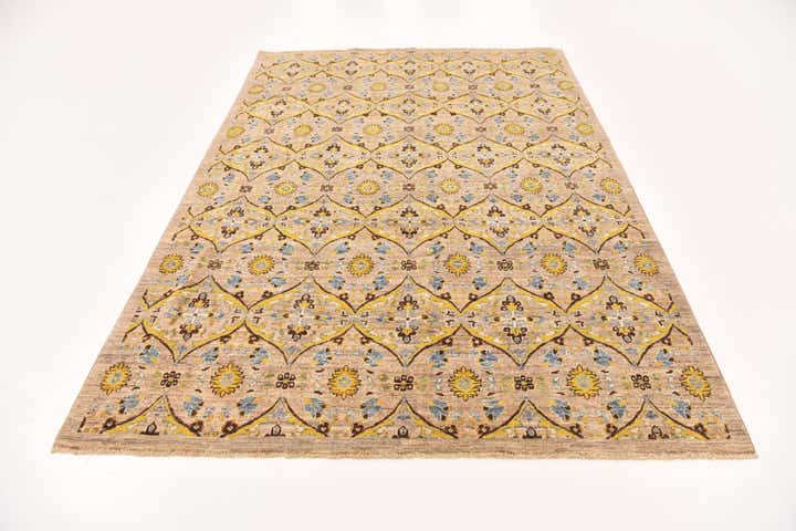 6' x 8' 8 Hand Knotted Ikat Oriental Rug