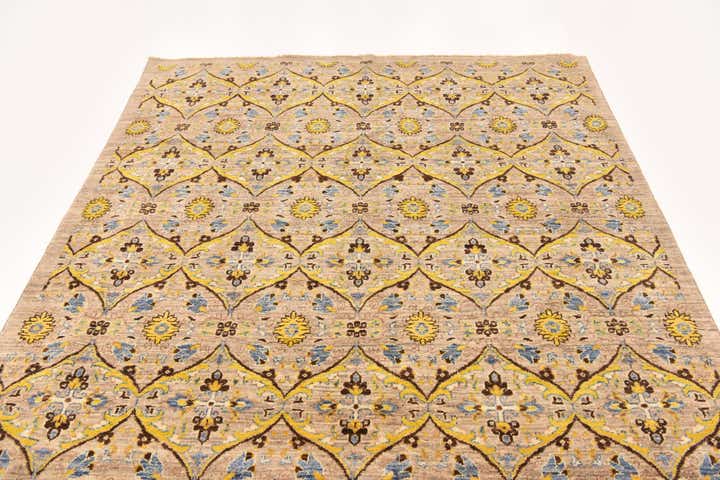 6' x 8' 8 Hand Knotted Ikat Oriental Rug