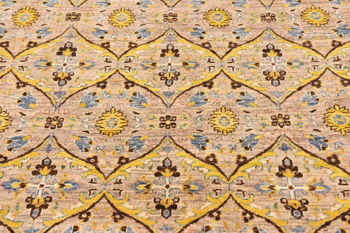 6' x 8' 8 Hand Knotted Ikat Oriental Rug