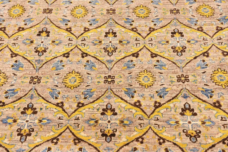 Detail image of 6' x 8' 8 Hand Knotted Ikat Oriental Rug