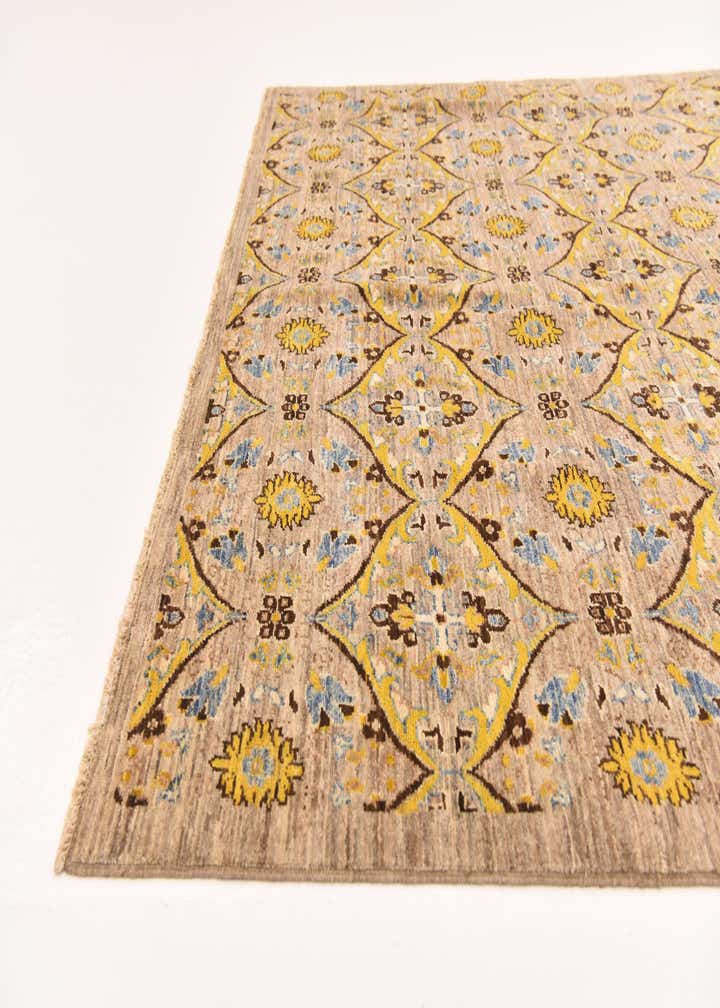 6' x 8' 8 Hand Knotted Ikat Oriental Rug