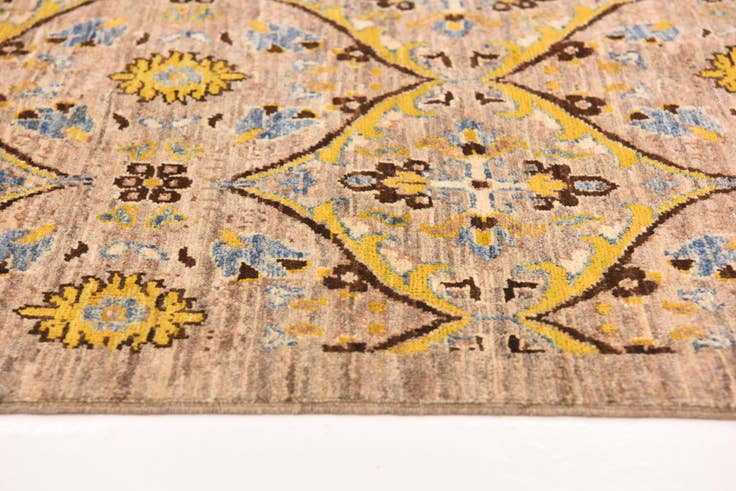 Detail image of 6' x 8' 8 Hand Knotted Ikat Oriental Rug