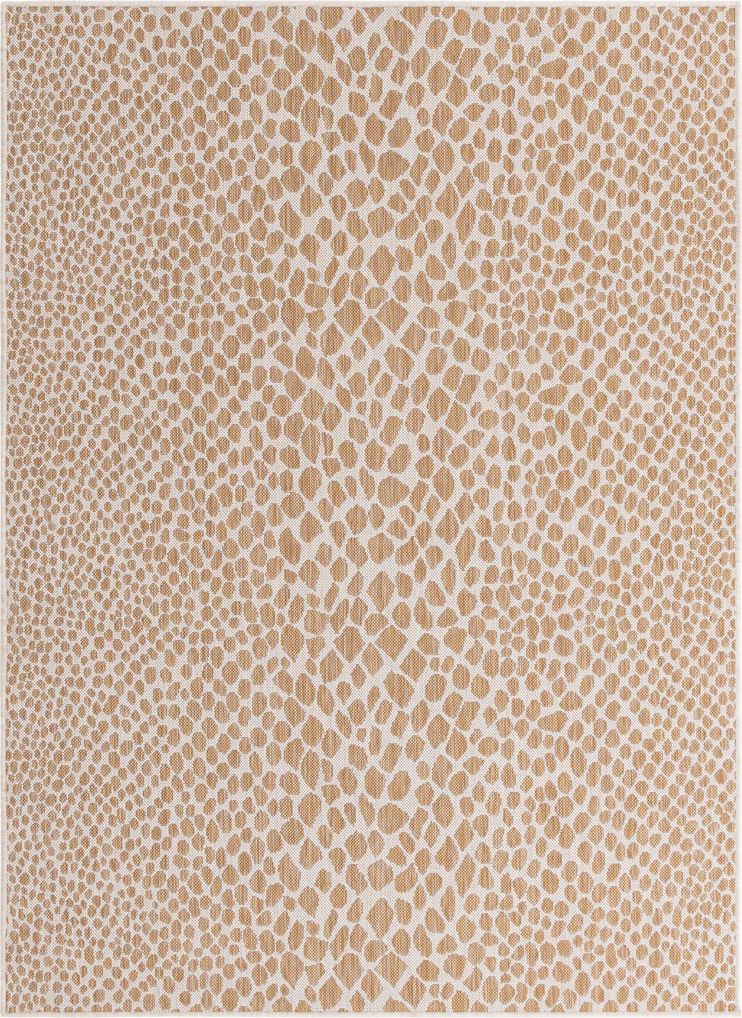 Custom Dark Beige Easy-Clean Jill Zarin Indoor / Outdoor Rug