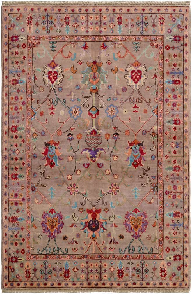 5' 3 x 7' 9 Hand Knotted Kazak Rug