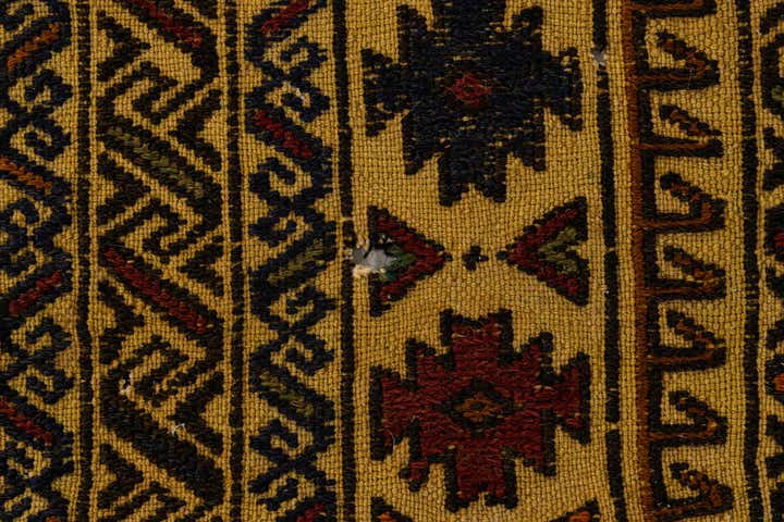 4' 4 x 6' 7 Hand Woven Kilim Afghan Wool Rug
