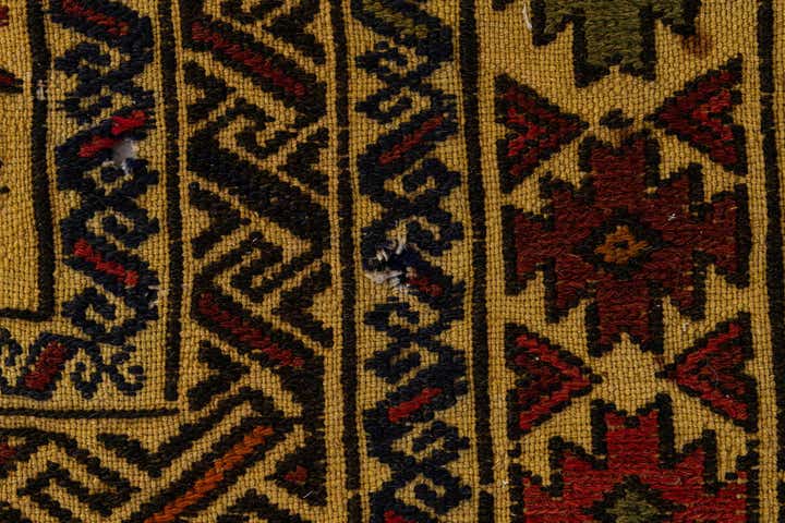 4' 4 x 6' 7 Hand Woven Kilim Afghan Wool Rug