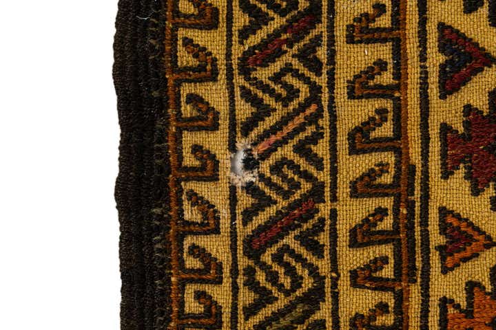 4' 4 x 6' 7 Hand Woven Kilim Afghan Wool Rug