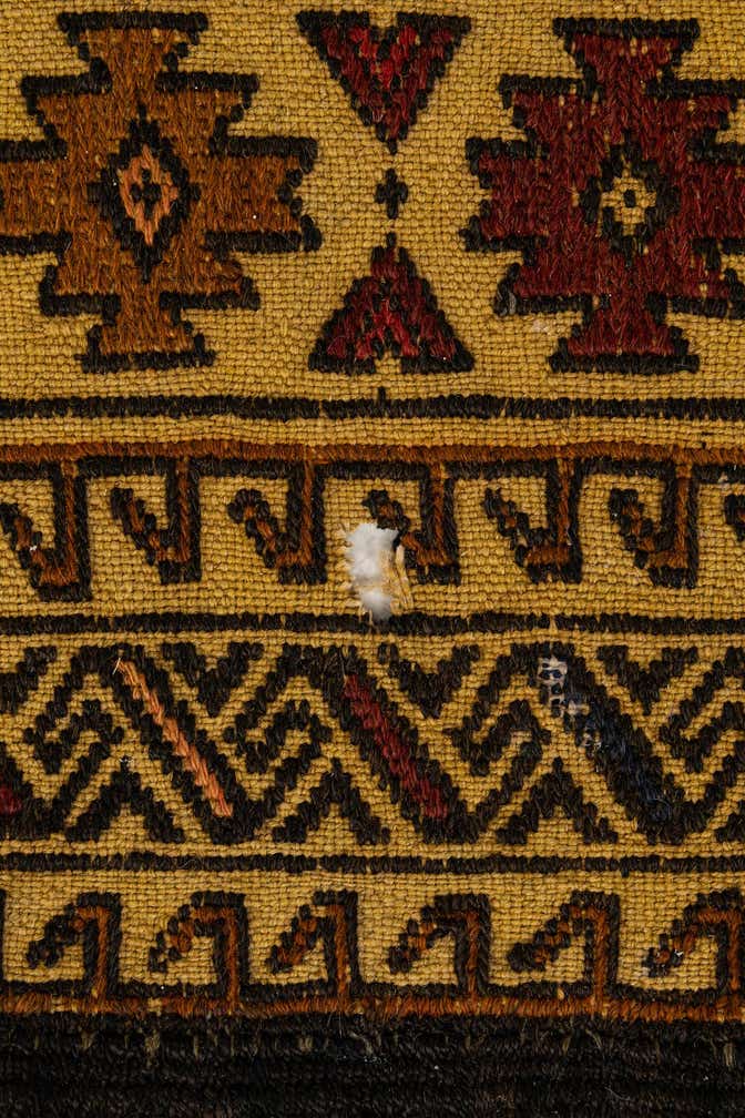 4' 4 x 6' 7 Hand Woven Kilim Afghan Wool Rug