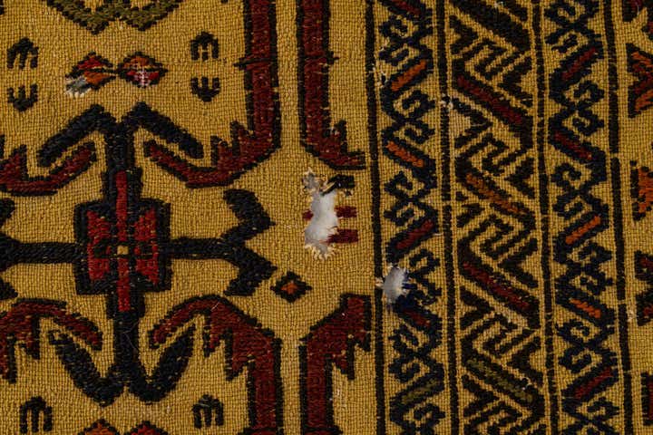 4' 4 x 6' 7 Hand Woven Kilim Afghan Wool Rug