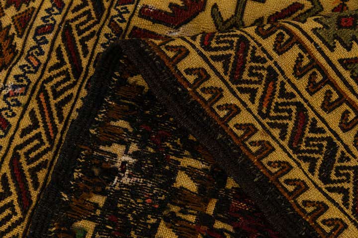 4' 4 x 6' 7 Hand Woven Kilim Afghan Wool Rug