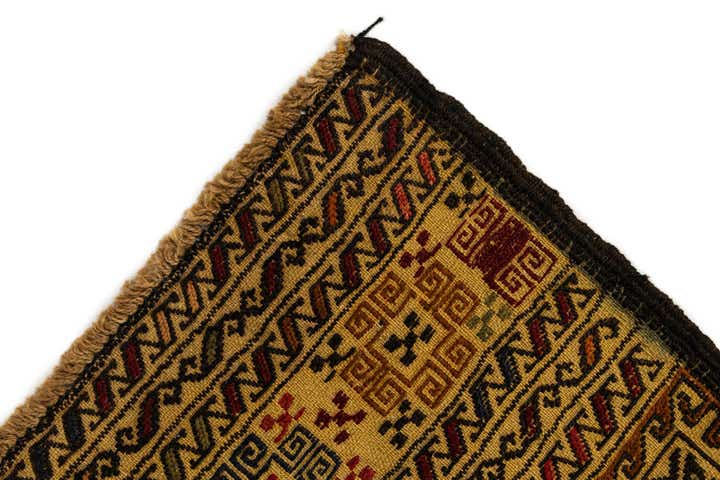 4' 4 x 6' 7 Hand Woven Kilim Afghan Wool Rug
