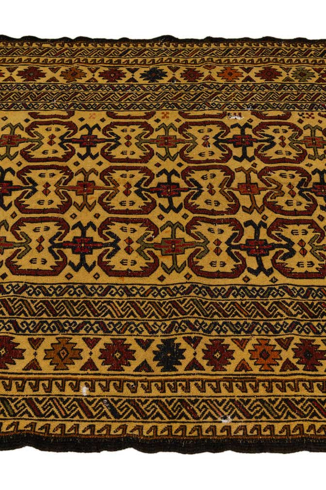 4' 4 x 6' 7 Hand Woven Kilim Afghan Wool Rug