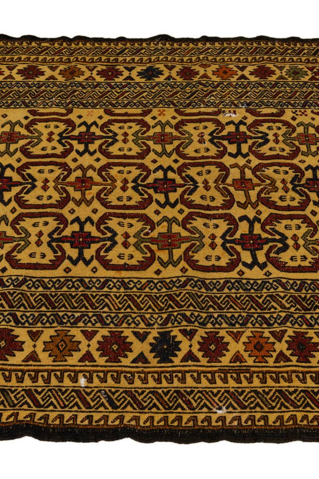 Detail image of 4' 4 x 6' 7 Hand Woven Kilim Afghan Wool Rug