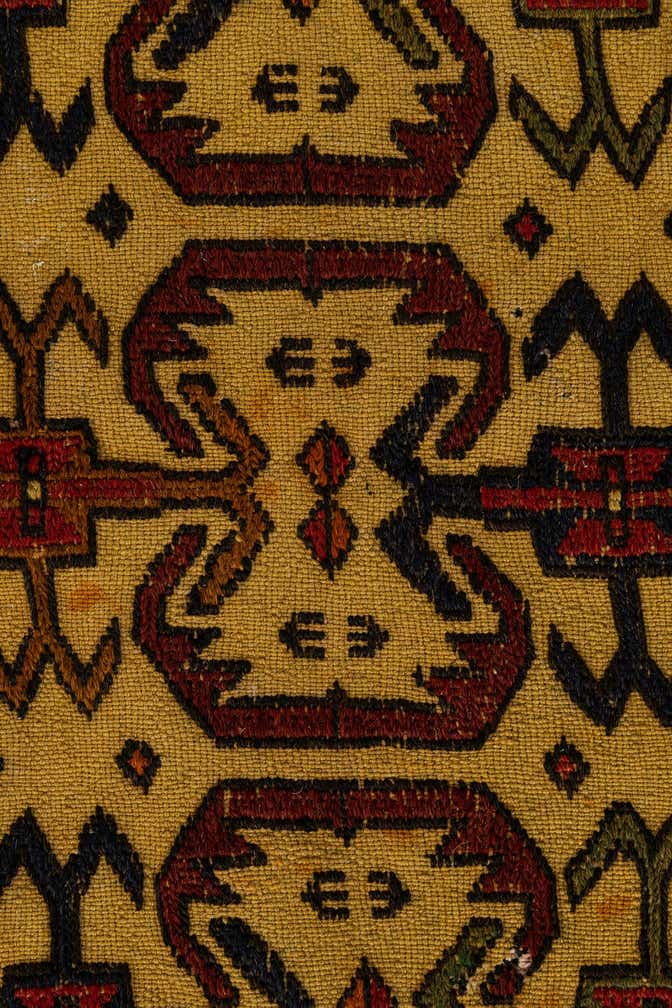 4' 4 x 6' 7 Hand Woven Kilim Afghan Wool Rug