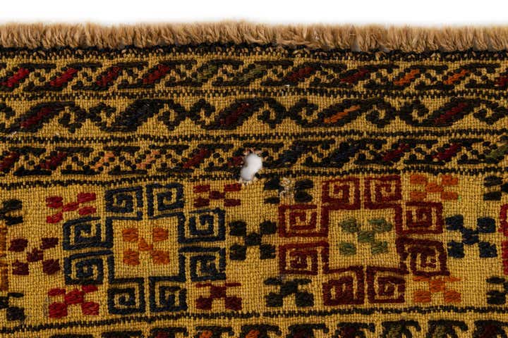 4' 4 x 6' 7 Hand Woven Kilim Afghan Wool Rug