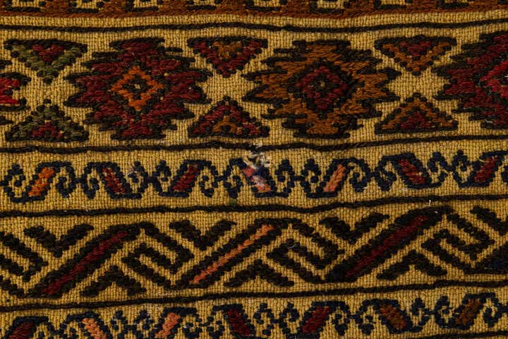 4' 4 x 6' 7 Hand Woven Kilim Afghan Wool Rug