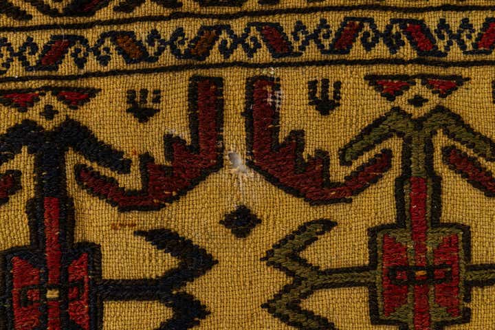 4' 4 x 6' 7 Hand Woven Kilim Afghan Wool Rug