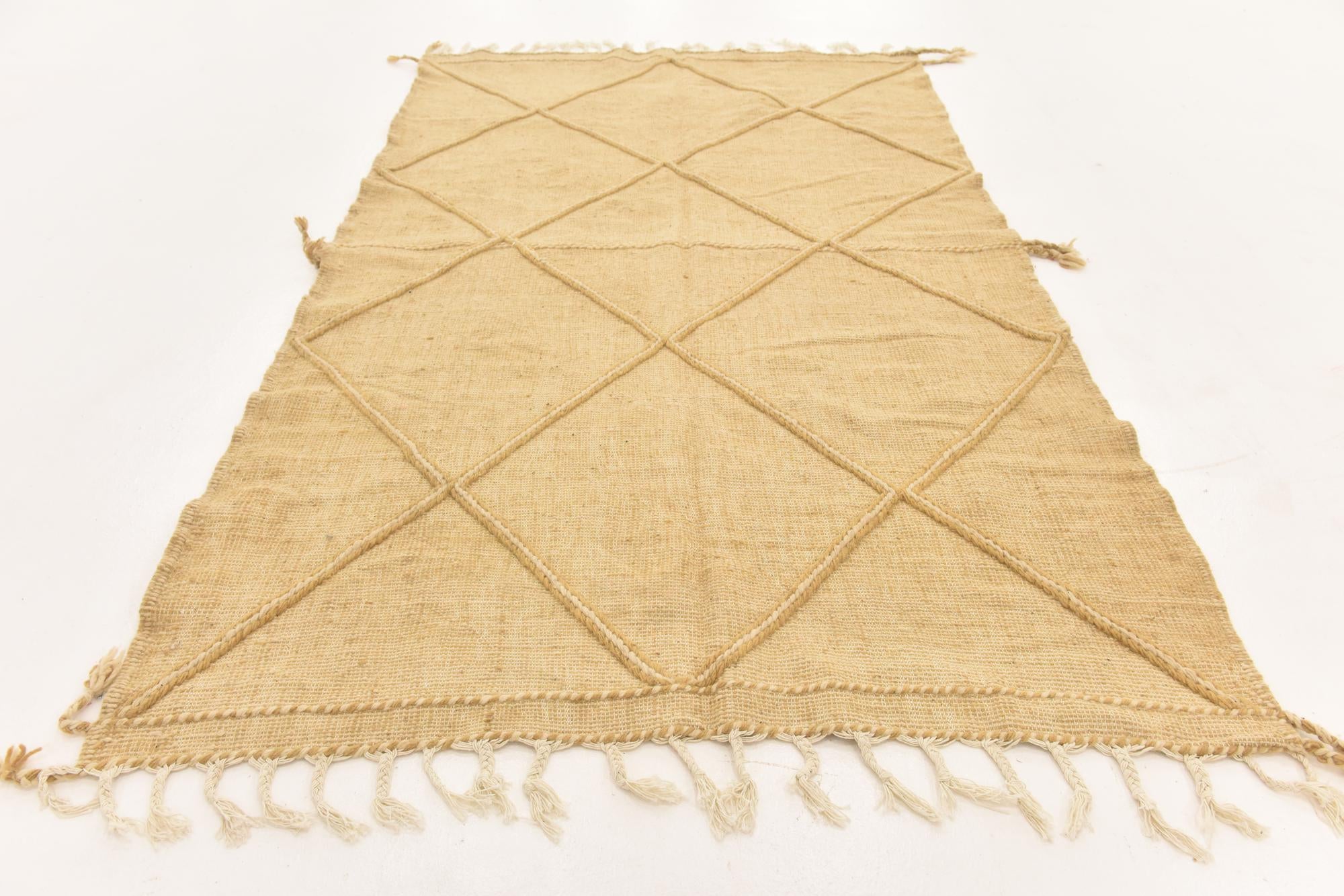 5' 1 x 8' 4 Hand Knotted Moroccan Wool Rug