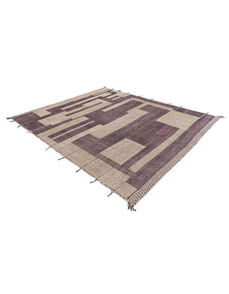 Detail image of 8' 1 x 9' 10 Hand Knotted Moroccan Wool Rug