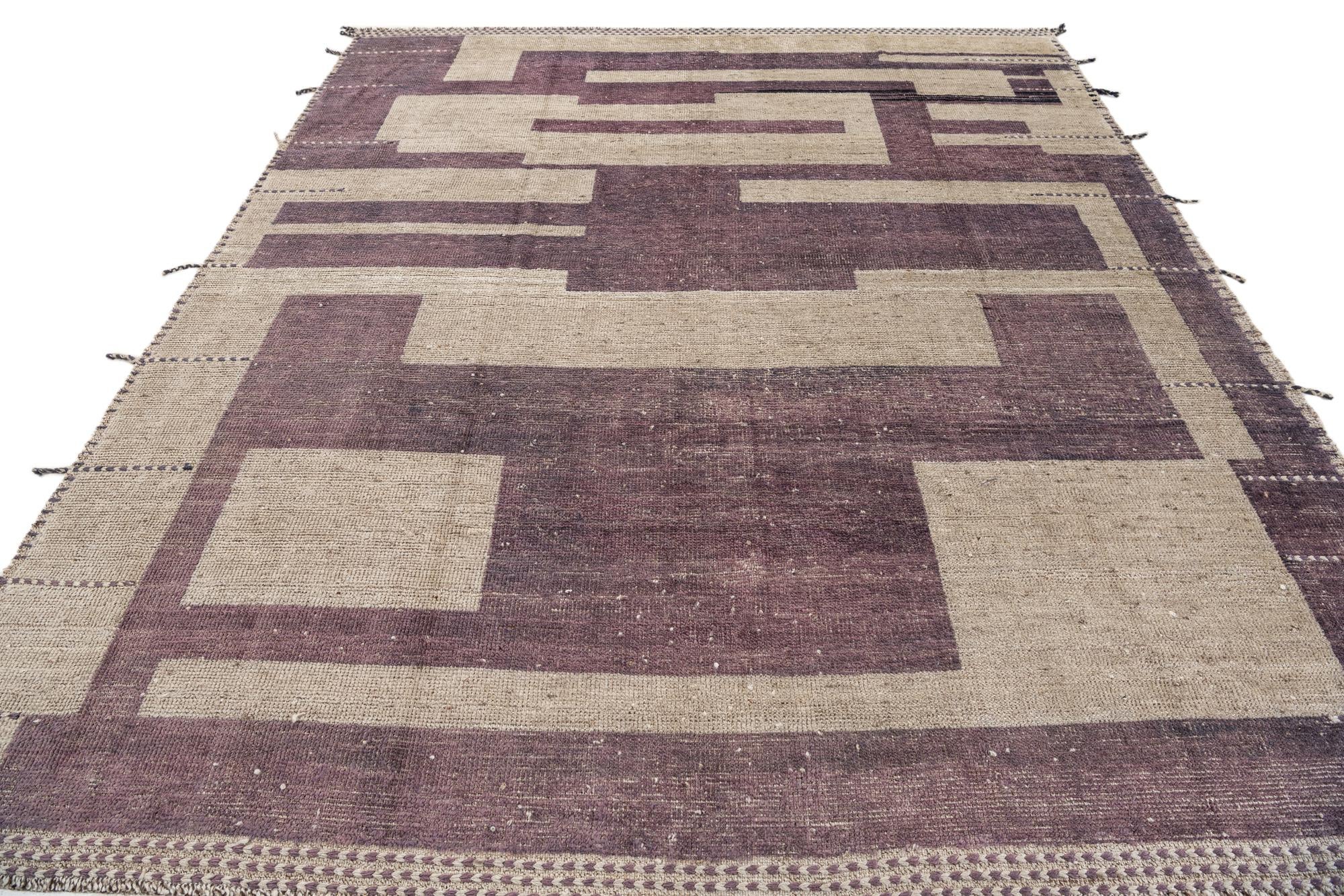 8' 1 x 9' 10 Hand Knotted Moroccan Wool Rug