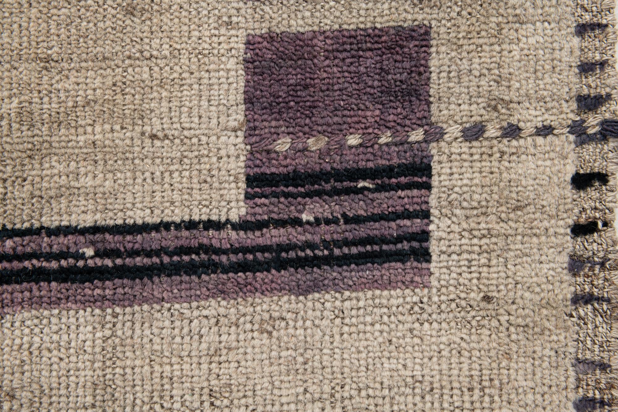 8' 1 x 9' 10 Hand Knotted Moroccan Wool Rug
