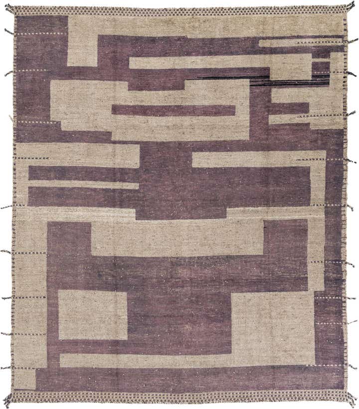 8' 1 x 9' 10 Hand Knotted Moroccan Wool Rug