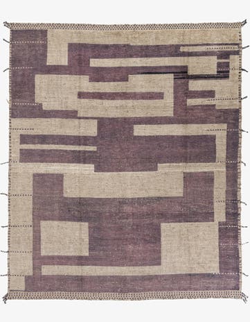 8' 1 x 9' 10 Hand Knotted Moroccan Wool Rug