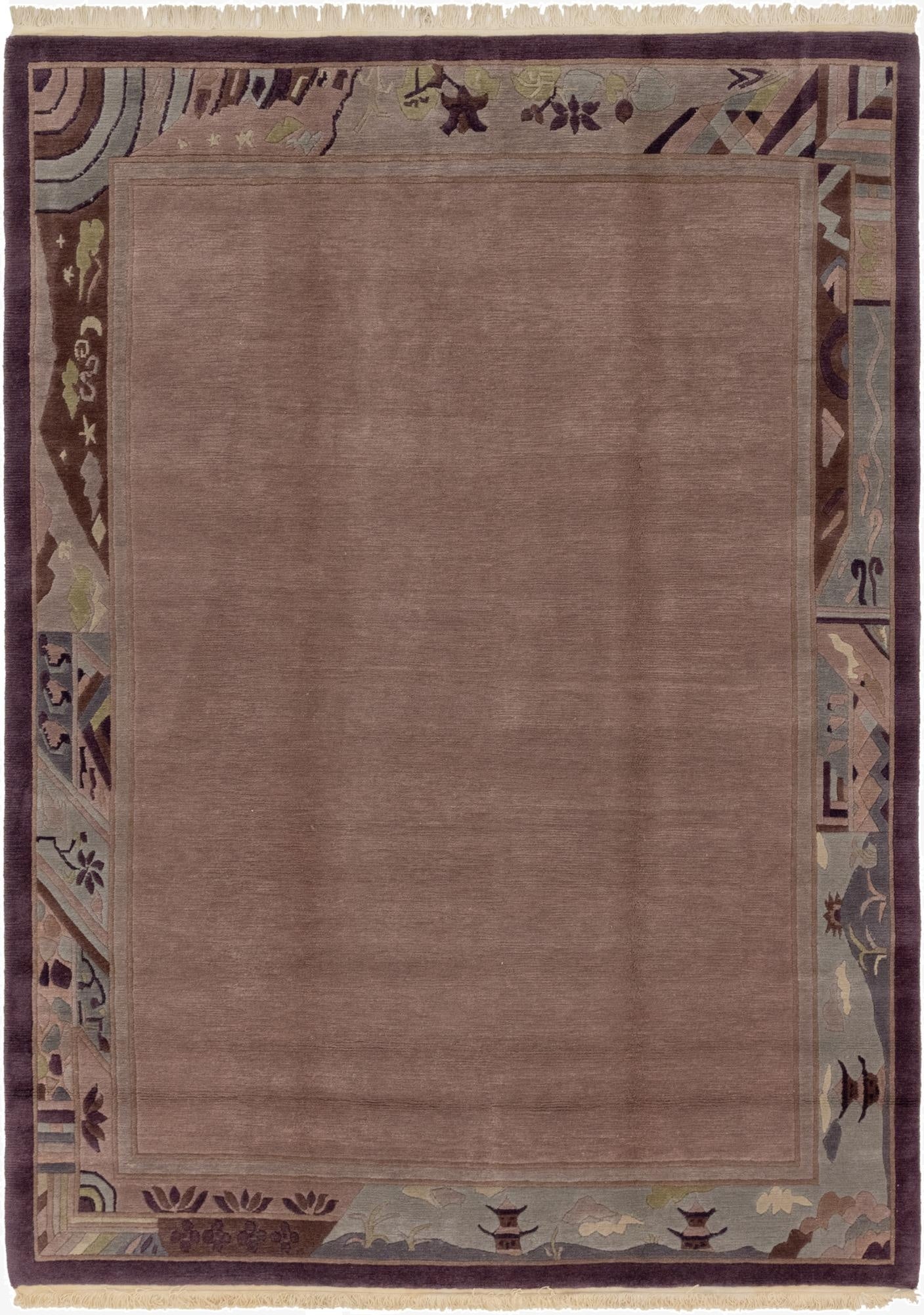 7' 8 x 10' 7  Hand Knotted Nepal Wool Rug
