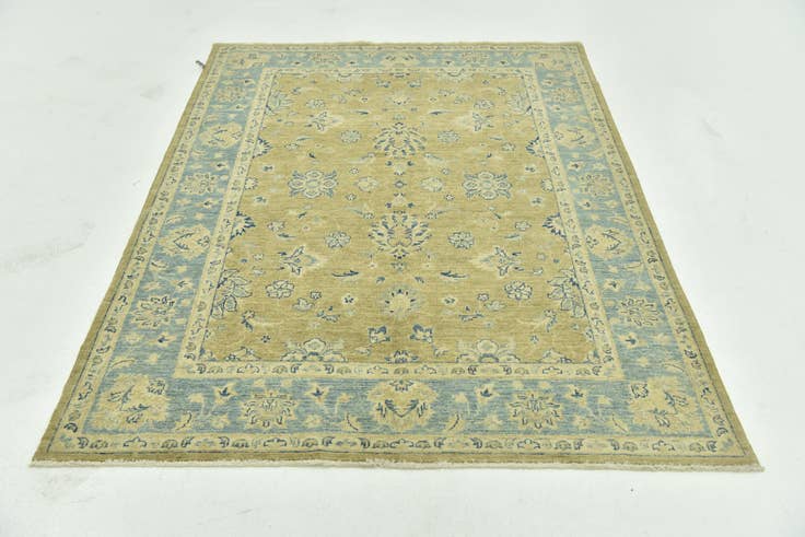 Detail image of 5' x 6' 5 Hand Knotted Peshawar Ziegler Rug