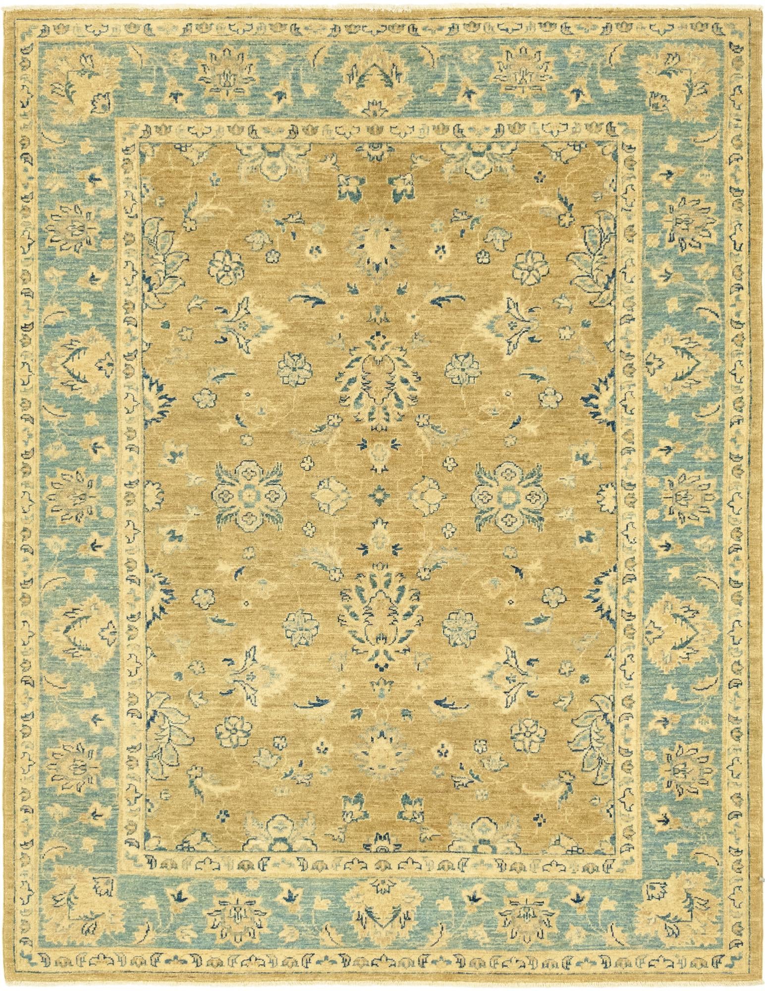 5' x 6' 5 Hand Knotted Peshawar Ziegler Rug
