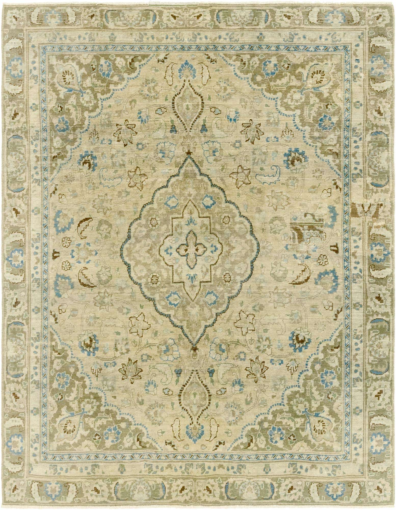 Primary image 7' 7 x 10' 2  Hand Knotted Ultra Vintage Persian Wool Rug