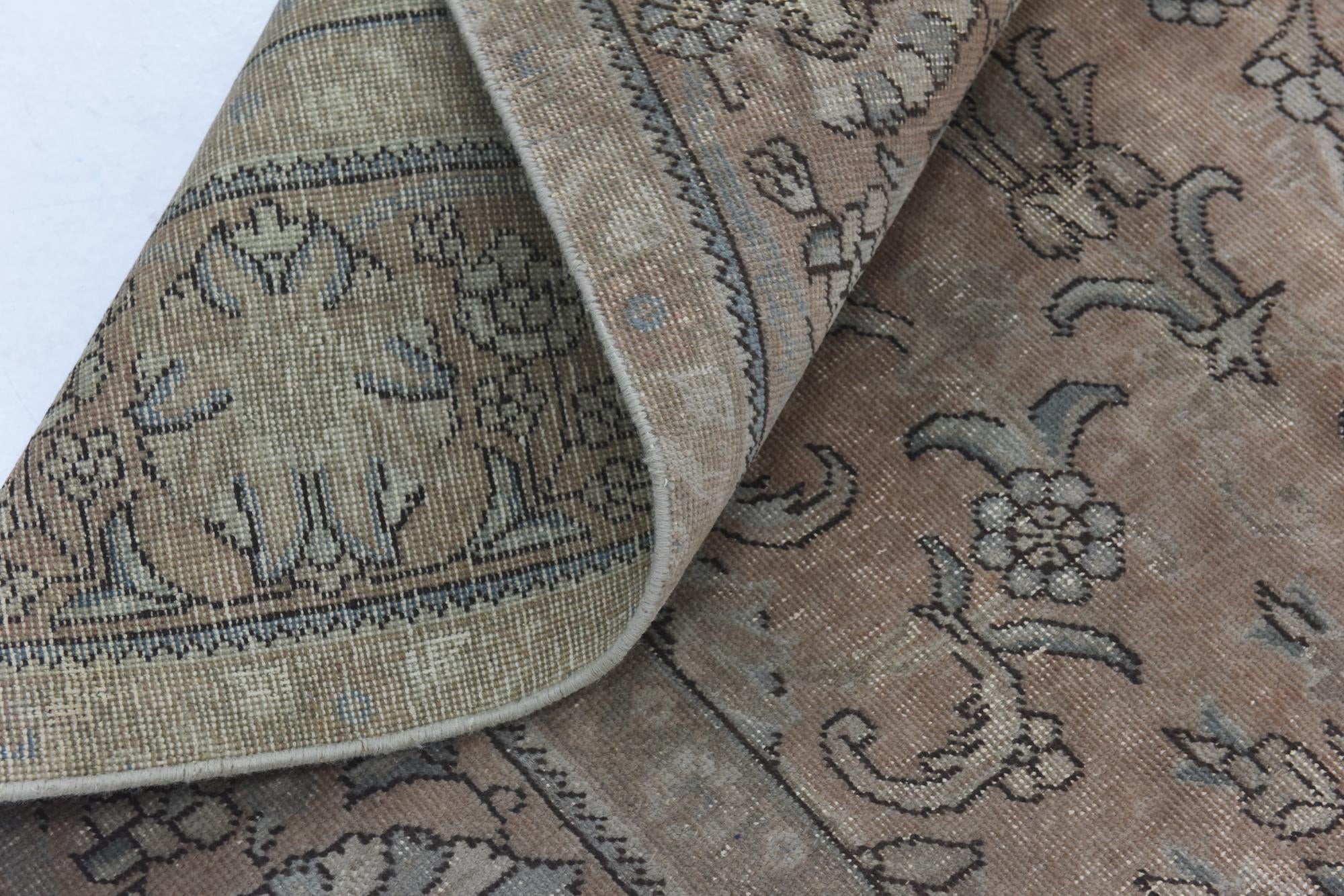 9' 4 x 12' 8 Hand Knotted Ultra Vintage Persian Wool Rug