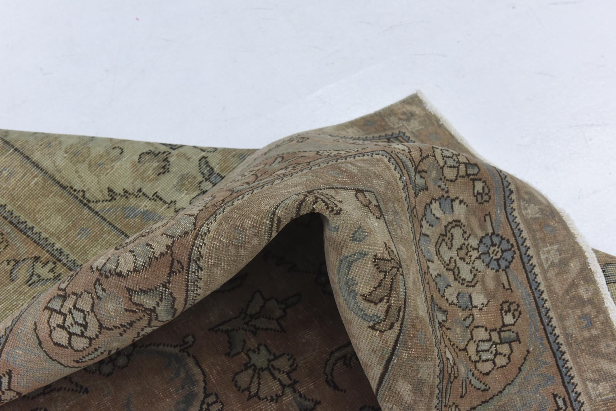 9' 4 x 12' 8 Hand Knotted Ultra Vintage Persian Wool Rug