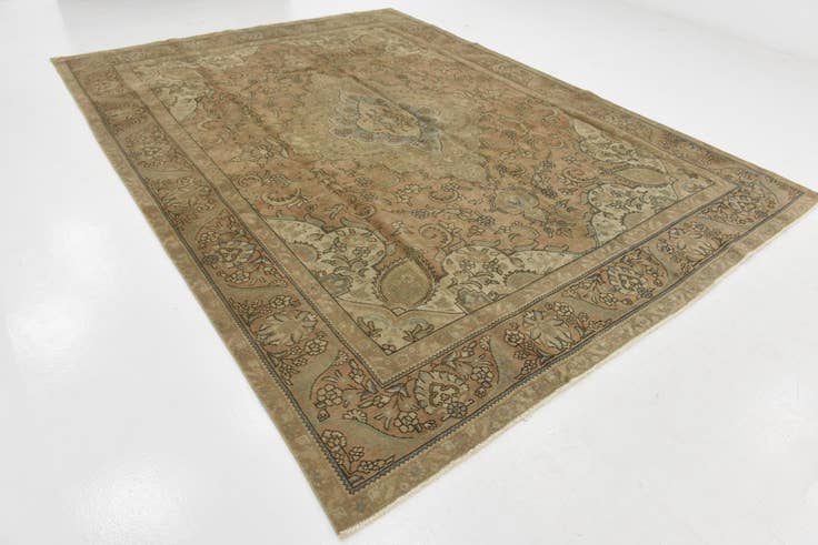 Detail image of 9' 4 x 12' 8 Hand Knotted Ultra Vintage Persian Wool Rug