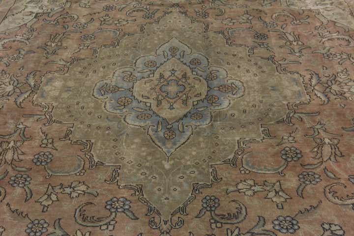 9' 4 x 12' 8 Hand Knotted Ultra Vintage Persian Wool Rug