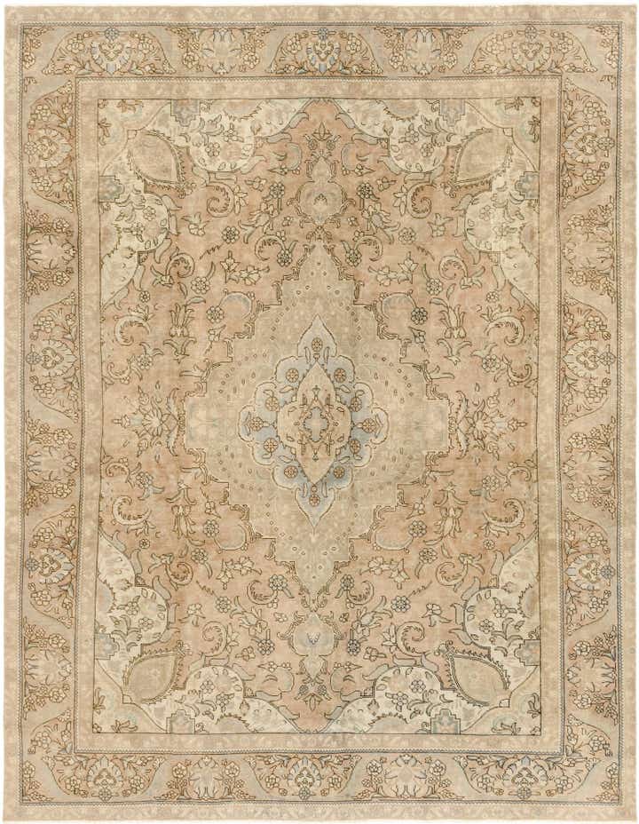 9' 4 x 12' 8 Hand Knotted Ultra Vintage Persian Wool Rug