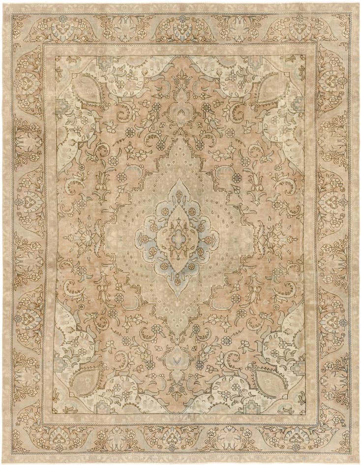 Detail image of 9' 4 x 12' 8 Hand Knotted Ultra Vintage Persian Wool Rug
