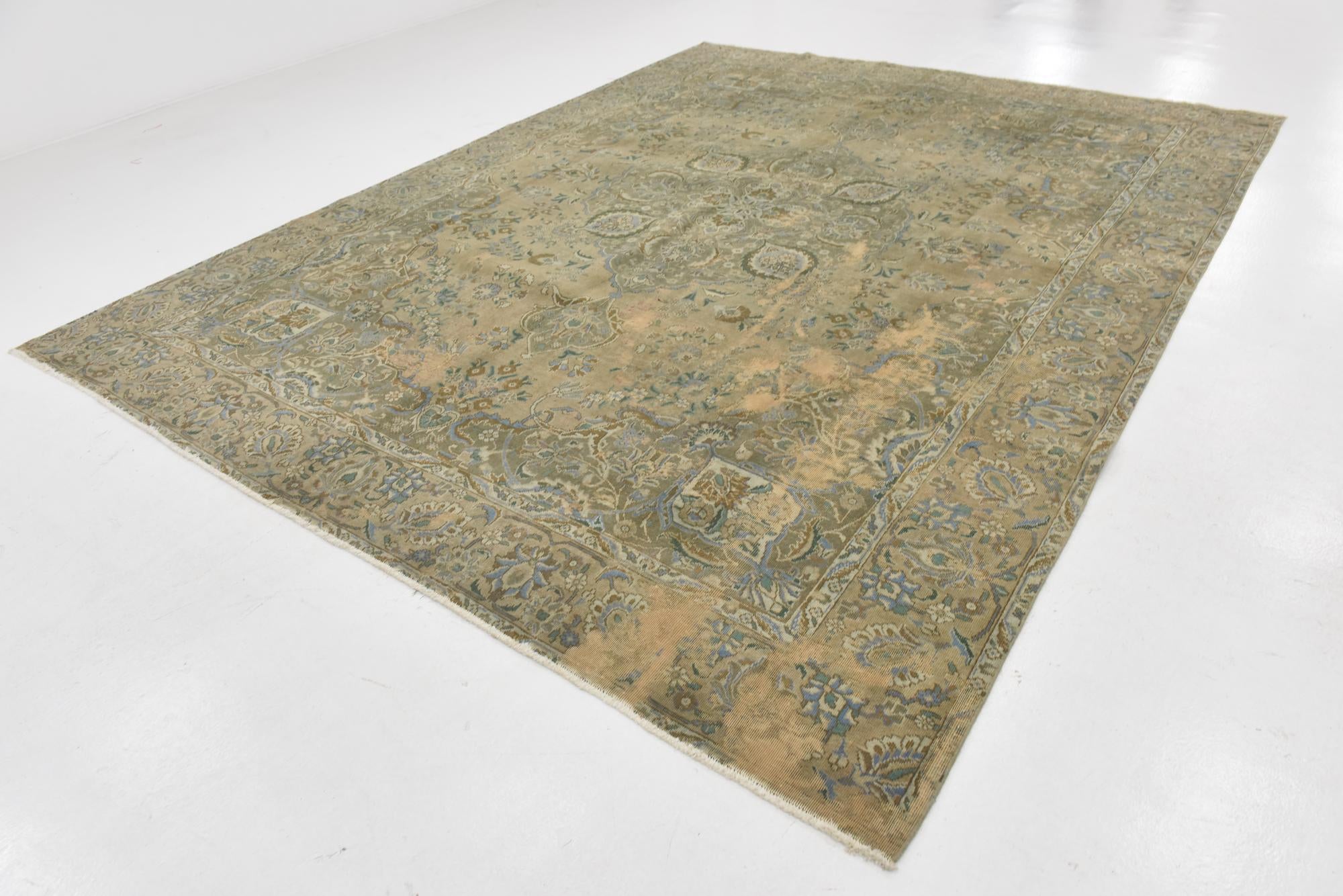 10' x 13' 2 Hand Knotted Ultra Vintage Persian Wool Rug