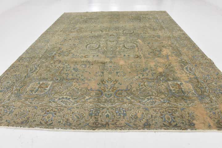 10' x 13' 2 Hand Knotted Ultra Vintage Persian Wool Rug