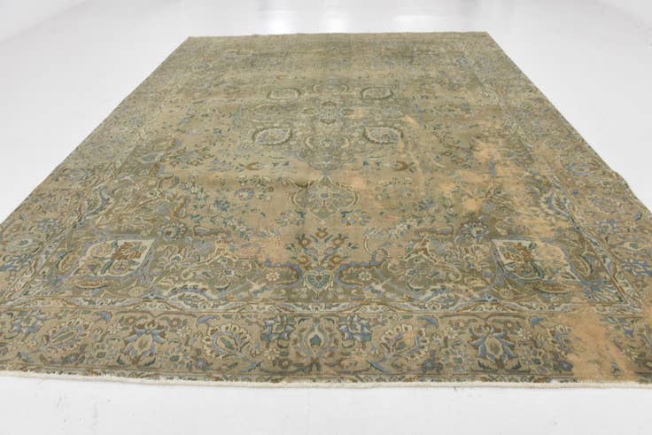Detail image of 10' x 13' 2 Hand Knotted Ultra Vintage Persian Wool Rug