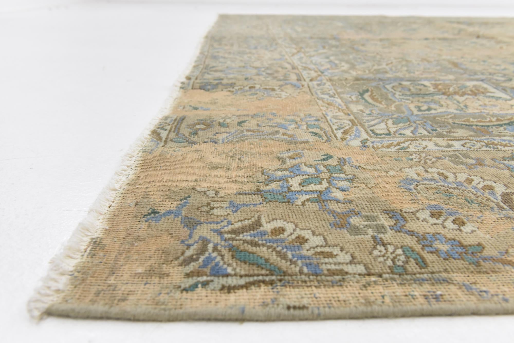 10' x 13' 2 Hand Knotted Ultra Vintage Persian Wool Rug