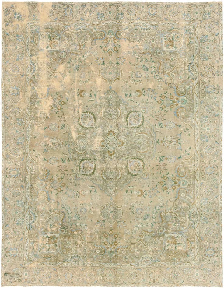 Detail image of 10' x 13' 2 Hand Knotted Ultra Vintage Persian Wool Rug