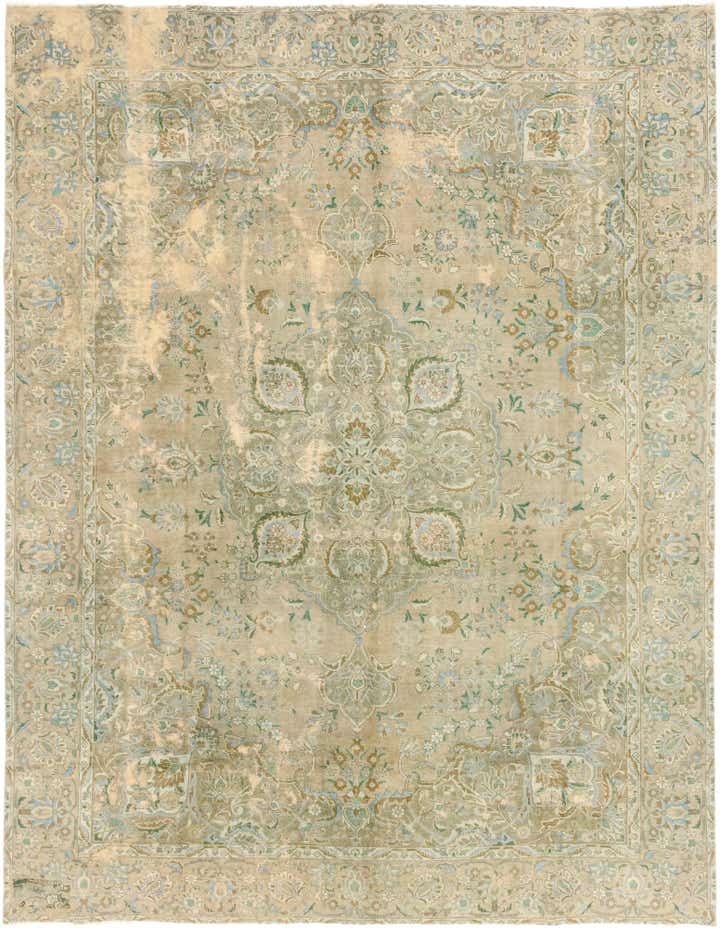 10' x 13' 2 Hand Knotted Ultra Vintage Persian Wool Rug