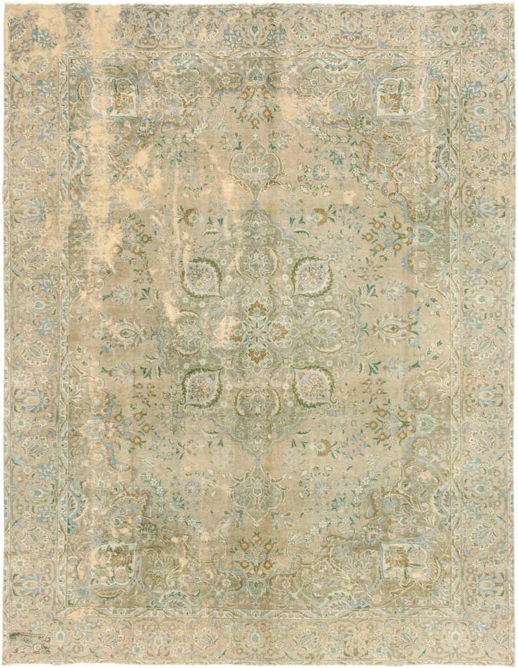 Detail image of 10' x 13' 2 Hand Knotted Ultra Vintage Persian Wool Rug